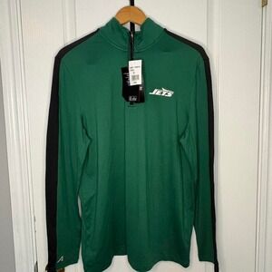 New York Jets green and black‎ quarter zip sweatshirt